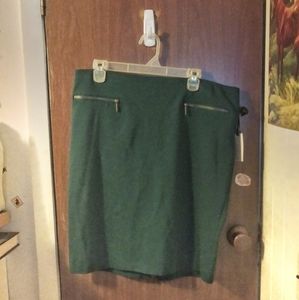 NWT Emaline Dark Green Pencil Skirt Size: 16